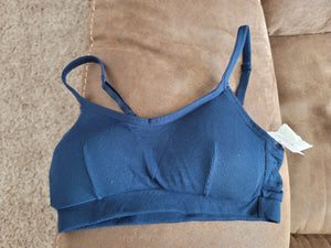 Auden Lightly Lined Ribbed Bralette Smart Blue XS