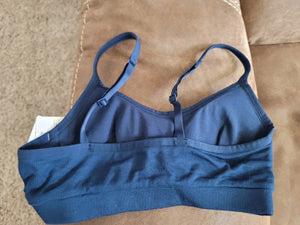 Auden Lightly Lined Ribbed Bralette Smart Blue XS