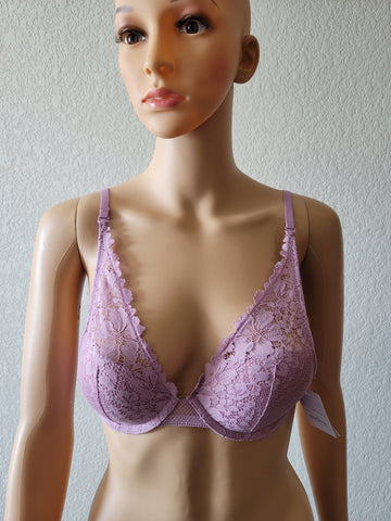 Image of Auden Lace Plunge Coverage Push-Up Bra