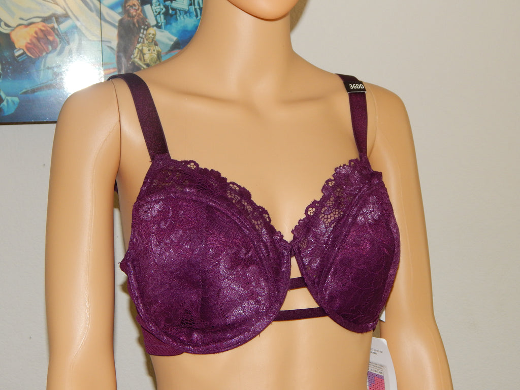 Paramour BORDEAUX Diamond 4-Section Cup Unlined Full Figure Bra, Various  Sizes